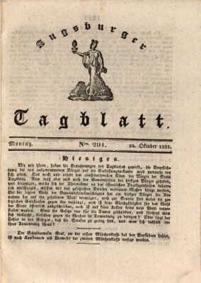 Augsburger Tagblatt Montag 24. Oktober 1831