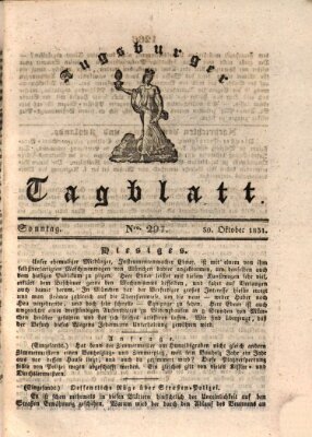 Augsburger Tagblatt Sonntag 30. Oktober 1831