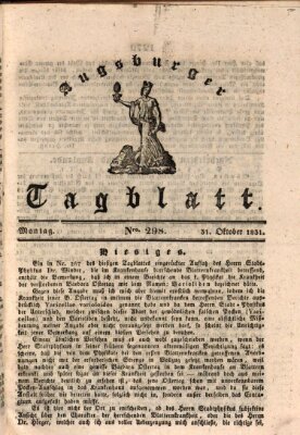 Augsburger Tagblatt Montag 31. Oktober 1831