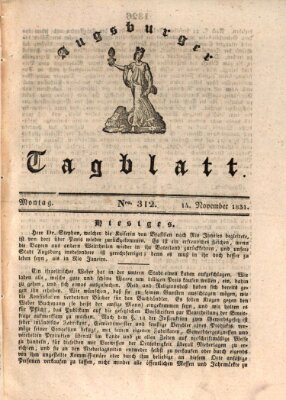 Augsburger Tagblatt Montag 14. November 1831