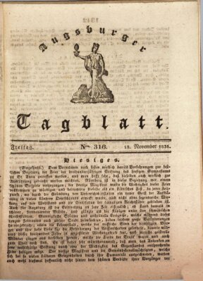 Augsburger Tagblatt Freitag 18. November 1831