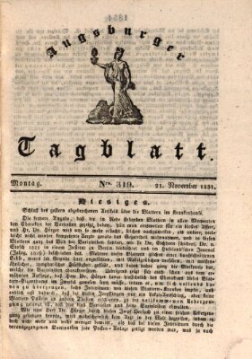 Augsburger Tagblatt Montag 21. November 1831