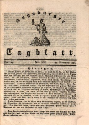 Augsburger Tagblatt Freitag 25. November 1831