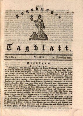 Augsburger Tagblatt Samstag 26. November 1831