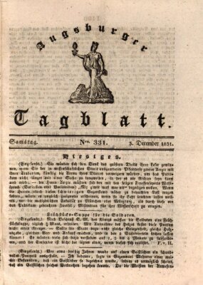 Augsburger Tagblatt Samstag 3. Dezember 1831