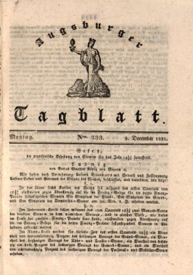 Augsburger Tagblatt Montag 5. Dezember 1831