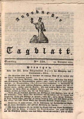 Augsburger Tagblatt Samstag 10. Dezember 1831