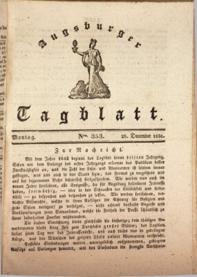 Augsburger Tagblatt Montag 26. Dezember 1831