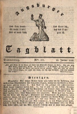 Augsburger Tagblatt Donnerstag 12. Januar 1832