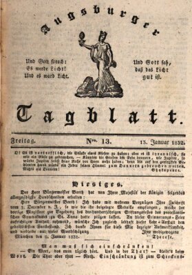 Augsburger Tagblatt Freitag 13. Januar 1832