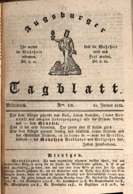 Augsburger Tagblatt Mittwoch 18. Januar 1832