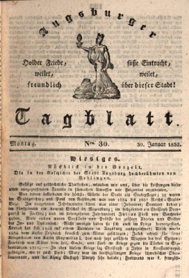 Augsburger Tagblatt Montag 30. Januar 1832