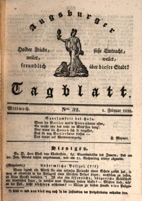 Augsburger Tagblatt Mittwoch 1. Februar 1832