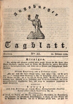 Augsburger Tagblatt Freitag 10. Februar 1832