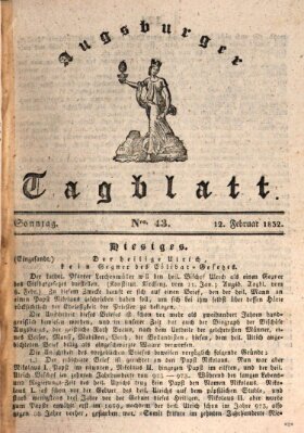 Augsburger Tagblatt Sonntag 12. Februar 1832