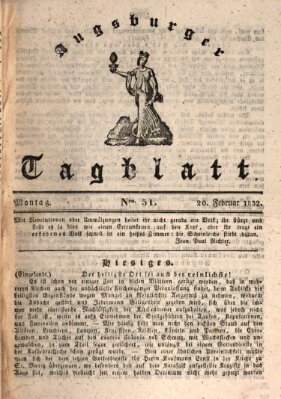 Augsburger Tagblatt Montag 20. Februar 1832