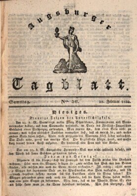 Augsburger Tagblatt Samstag 25. Februar 1832