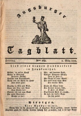 Augsburger Tagblatt Freitag 2. März 1832