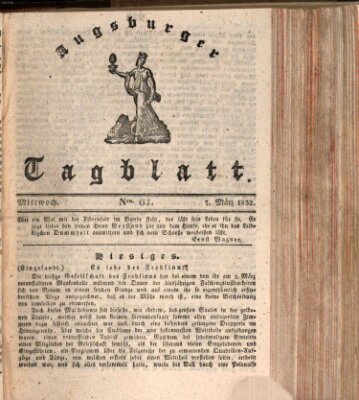 Augsburger Tagblatt Mittwoch 7. März 1832