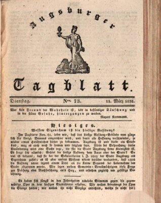 Augsburger Tagblatt Dienstag 13. März 1832