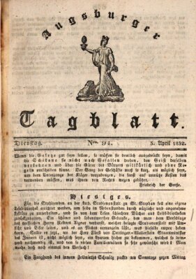 Augsburger Tagblatt Dienstag 3. April 1832