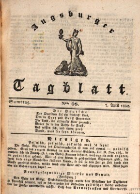 Augsburger Tagblatt Samstag 7. April 1832