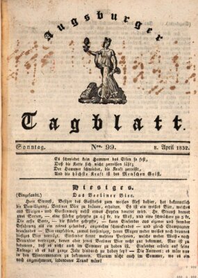 Augsburger Tagblatt Sonntag 8. April 1832