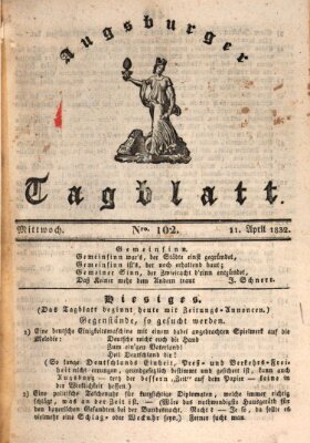 Augsburger Tagblatt Mittwoch 11. April 1832