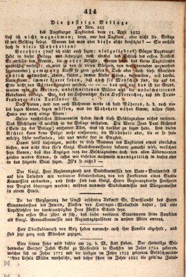 Augsburger Tagblatt Mittwoch 11. April 1832