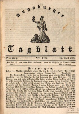 Augsburger Tagblatt Sonntag 29. April 1832