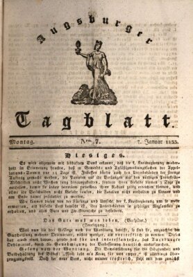 Augsburger Tagblatt Montag 7. Januar 1833