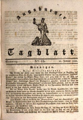 Augsburger Tagblatt Sonntag 13. Januar 1833