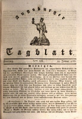 Augsburger Tagblatt Freitag 18. Januar 1833