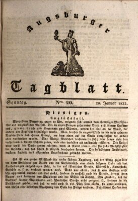 Augsburger Tagblatt Sonntag 20. Januar 1833