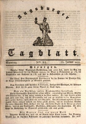 Augsburger Tagblatt Montag 21. Januar 1833