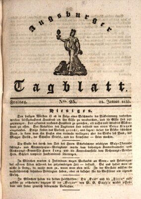 Augsburger Tagblatt Freitag 25. Januar 1833