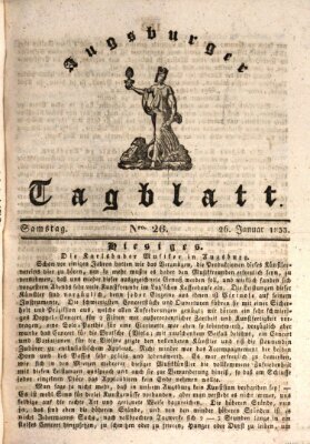 Augsburger Tagblatt Samstag 26. Januar 1833