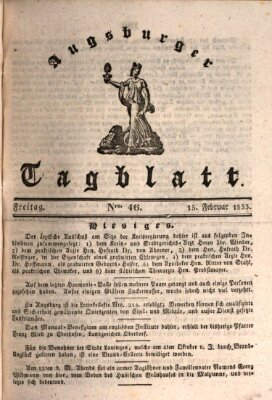 Augsburger Tagblatt Freitag 15. Februar 1833