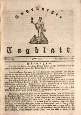 Augsburger Tagblatt Montag 18. Februar 1833