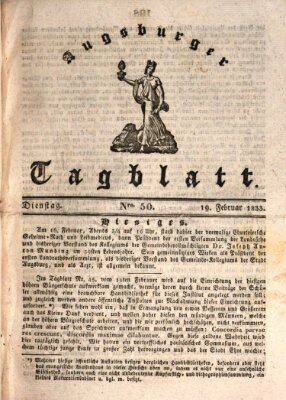 Augsburger Tagblatt Dienstag 19. Februar 1833