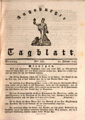 Augsburger Tagblatt Sonntag 24. Februar 1833