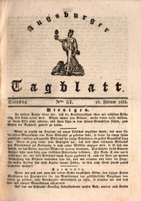 Augsburger Tagblatt Dienstag 26. Februar 1833