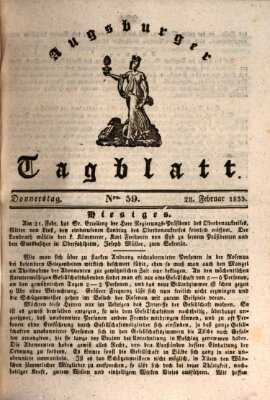 Augsburger Tagblatt Donnerstag 28. Februar 1833