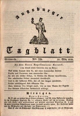 Augsburger Tagblatt Mittwoch 20. März 1833