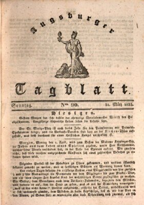 Augsburger Tagblatt Sonntag 31. März 1833