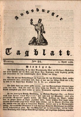 Augsburger Tagblatt Montag 1. April 1833