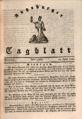 Augsburger Tagblatt Montag 15. April 1833