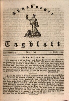 Augsburger Tagblatt Donnerstag 18. April 1833