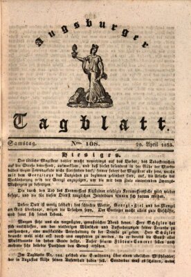 Augsburger Tagblatt Samstag 20. April 1833