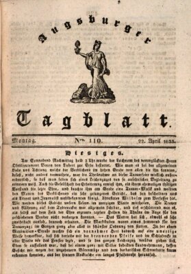 Augsburger Tagblatt Montag 22. April 1833